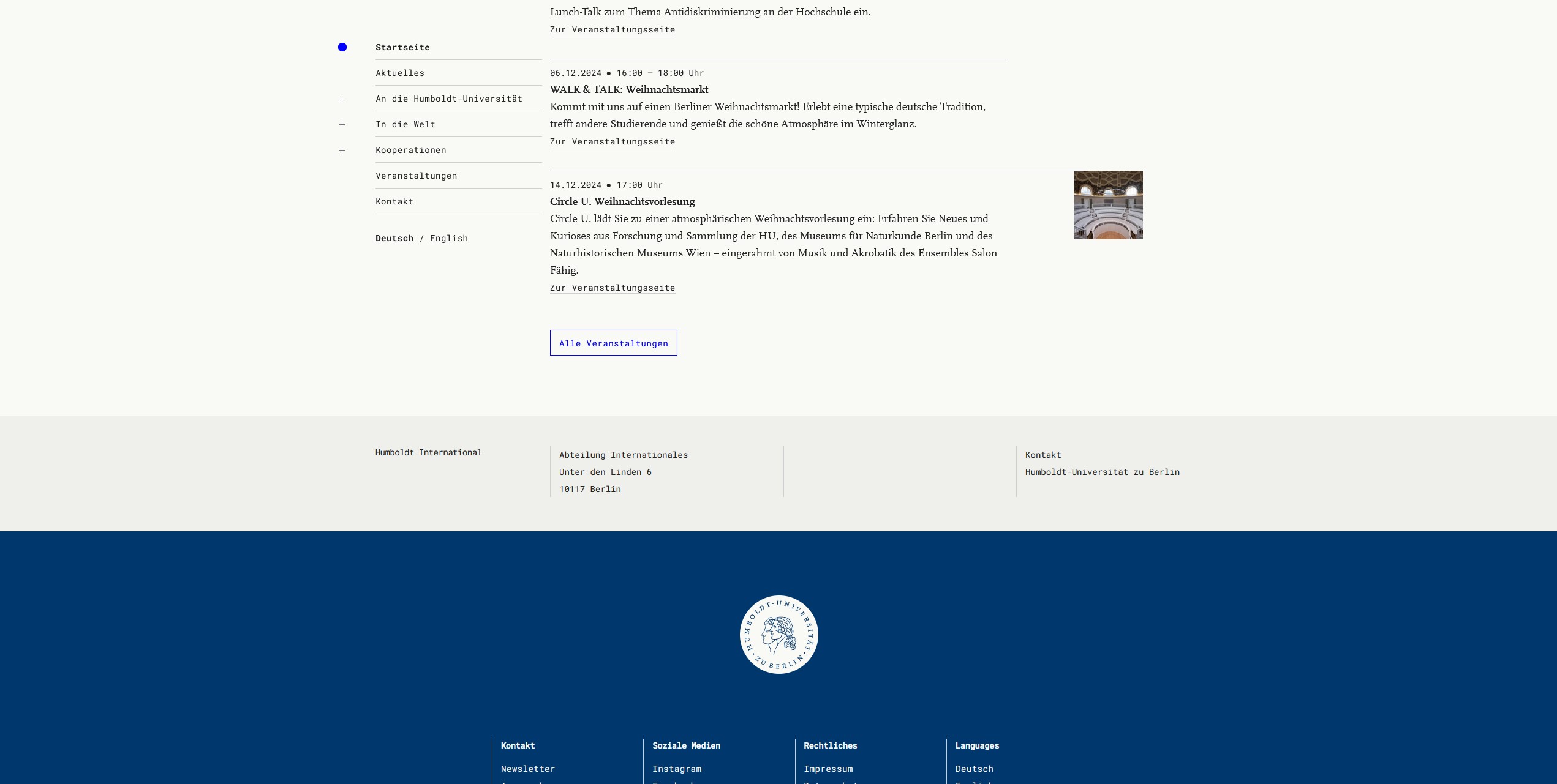 A classy but clean website with a blue footer